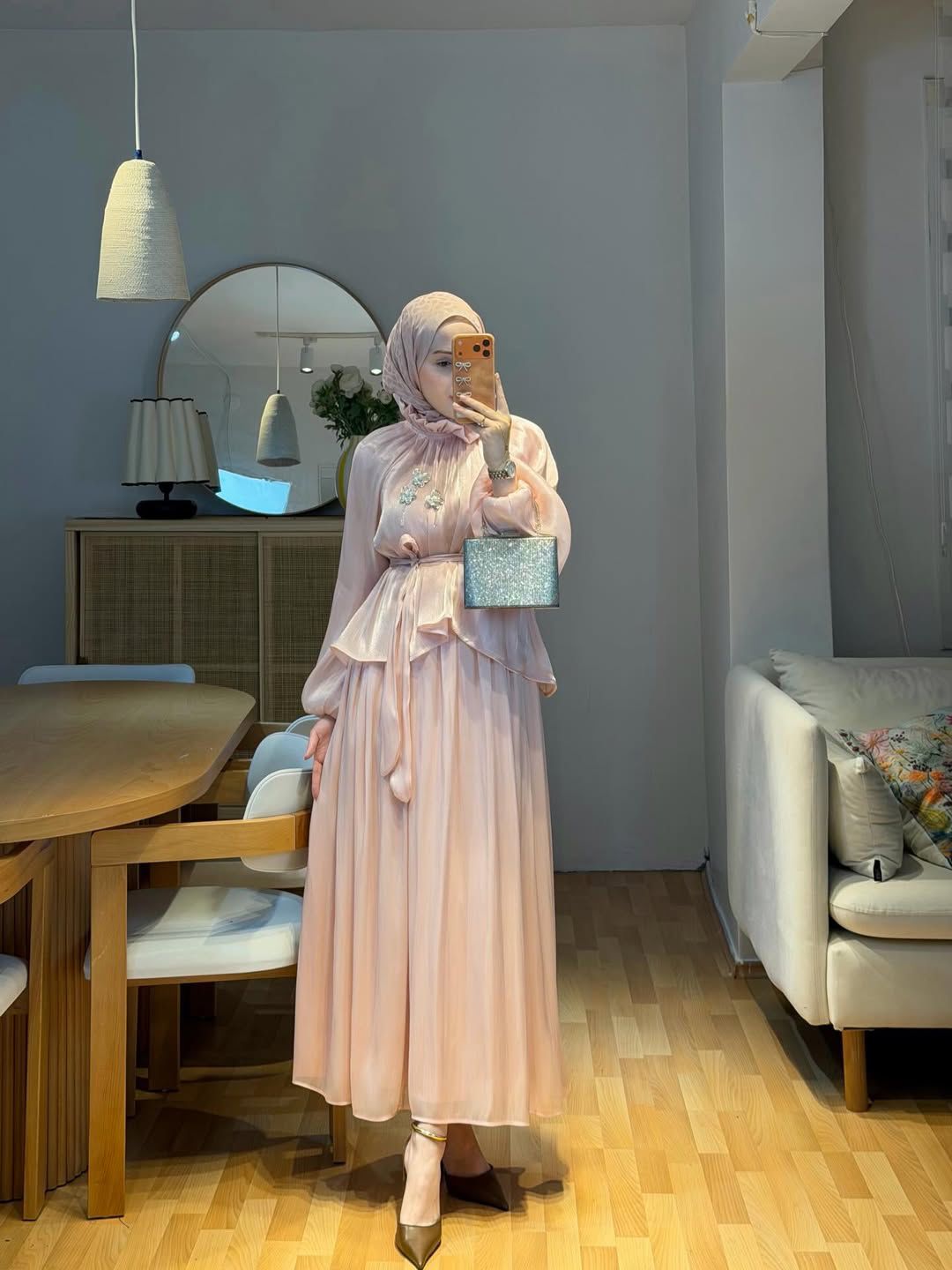 Elegant Modest Maxi Dress - Flowy Silhouette